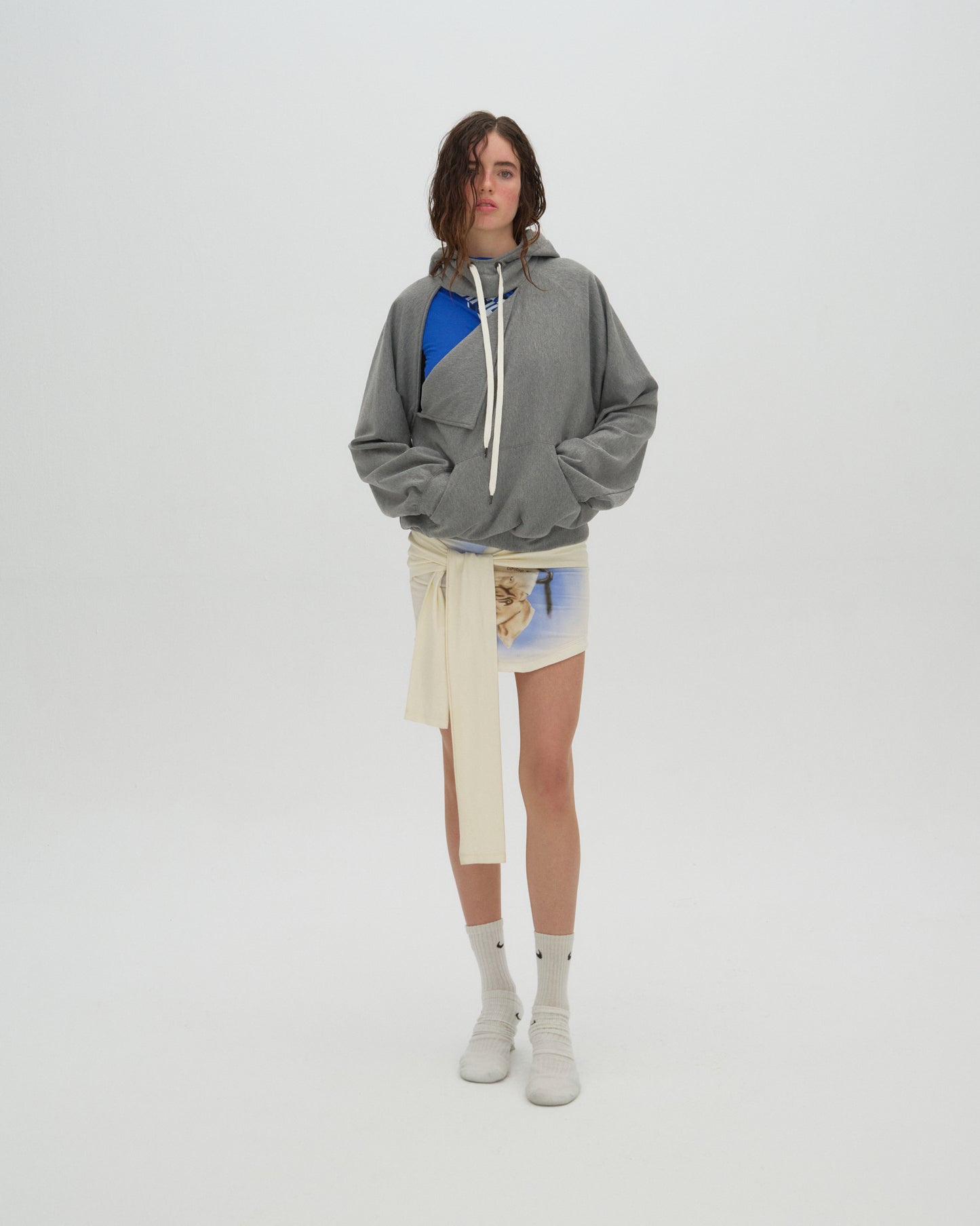 logo printed hoodie