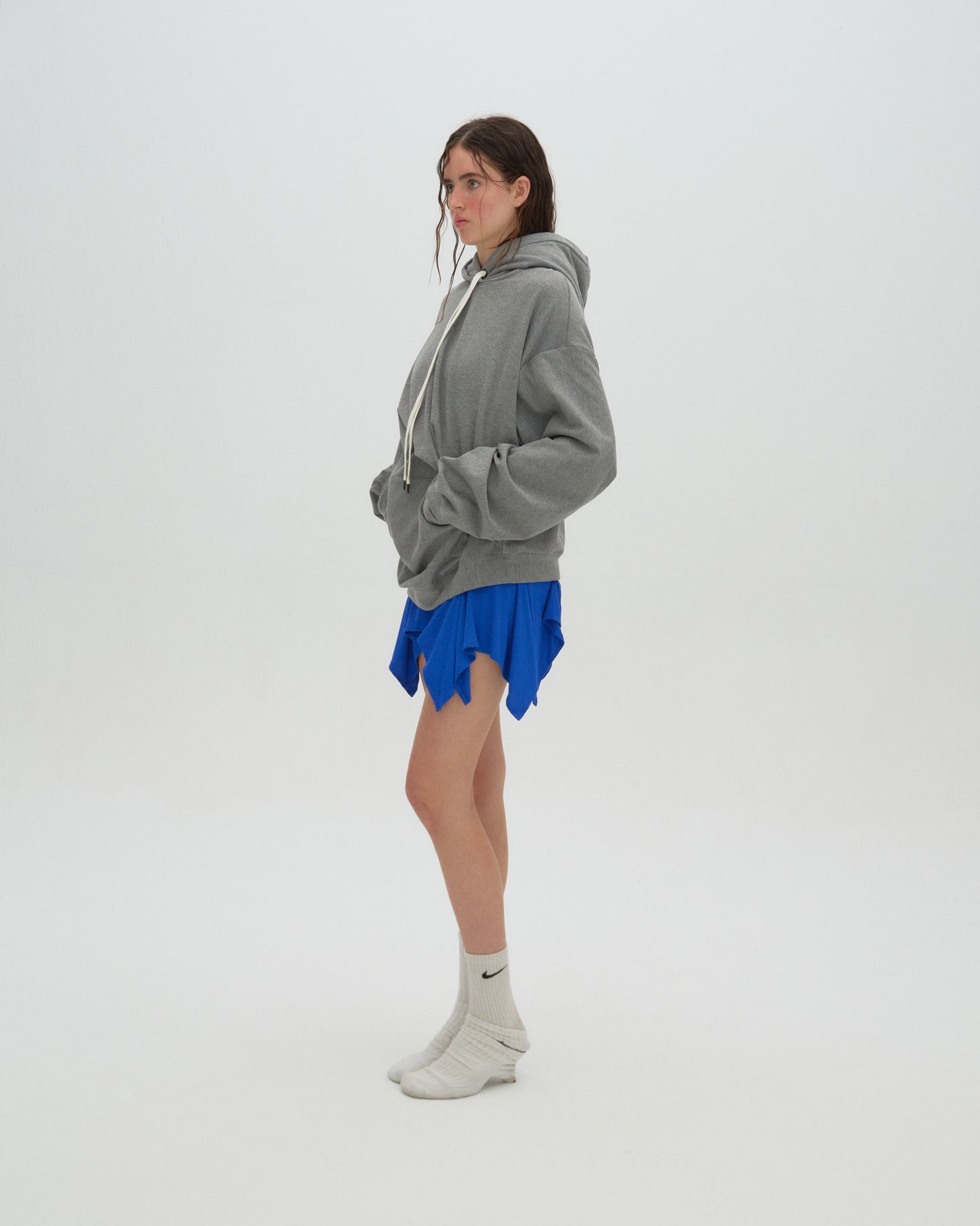 tucked oversized hoodie