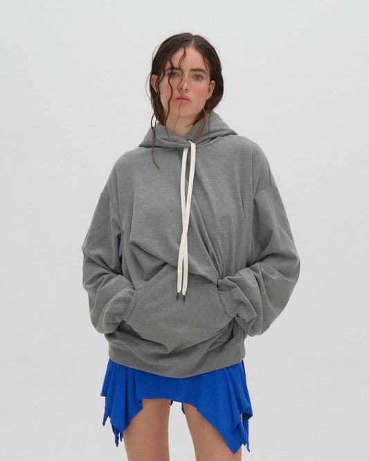 tucked oversized hoodie