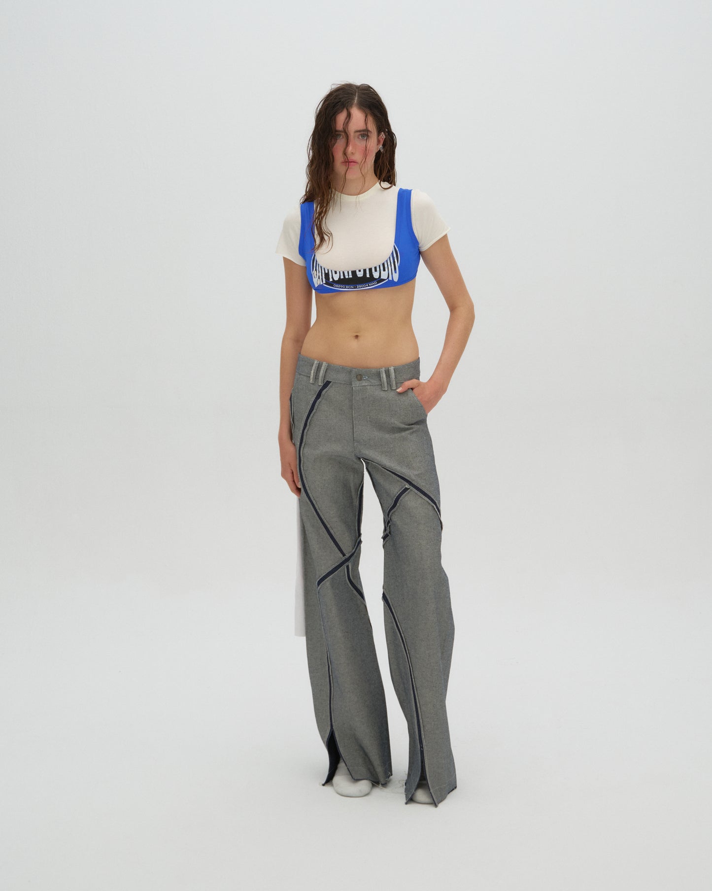 multiseamed reversed pant